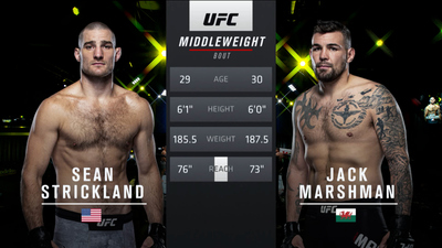 UFC Fight Night : Sean Strickland vs. Jack Marshman'