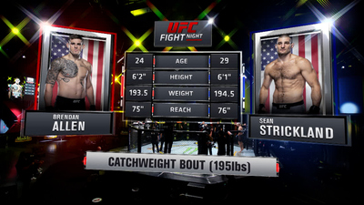 UFC Fight Night : Brendan Allen vs. Sean Strickland'