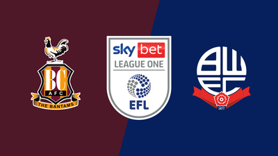 English Football League : Bradford City vs. Bolton Wanderers'