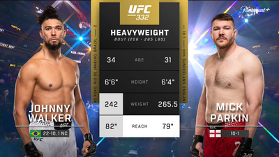 UFC : Johnny Walker vs. Mick Parkin (UFC 332: Silva vs. Wang - Prelims)'