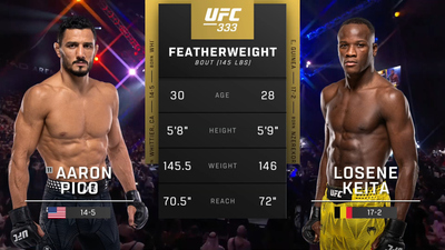 UFC : Aaron Pico vs. Losene Keita (UFC 333: Volkanovski vs. Evloev - Main)'