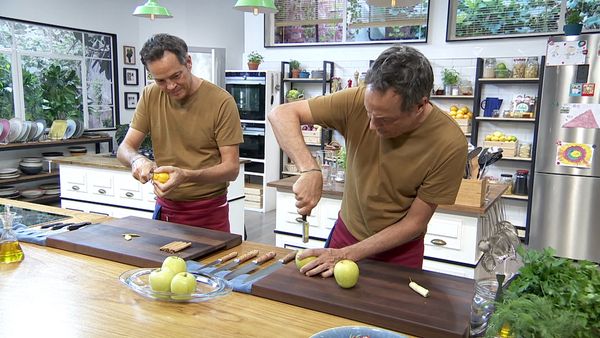 Torres en la cocina - Pez Mantequilla al Carbón y Flan de Manzana Asada