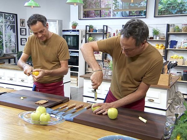 Torres en la cocina - Pez Mantequilla al Carbón y Flan de Manzana Asada