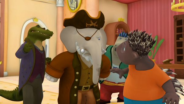 Babar y Las Aventuras de Badou - El Rey Badou contra Los Piratas, Primera Parte / El Rey Badou contra Los Piratas, Segunda Parte
