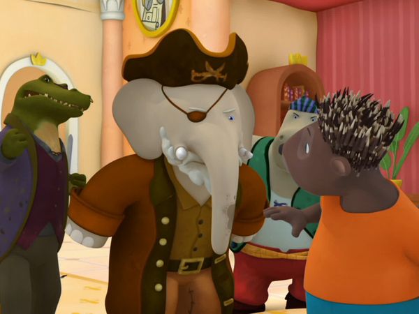 Babar y Las Aventuras de Badou - El Rey Badou contra Los Piratas, Primera Parte /  El Rey Badou contra Los Piratas, Segunda Parte