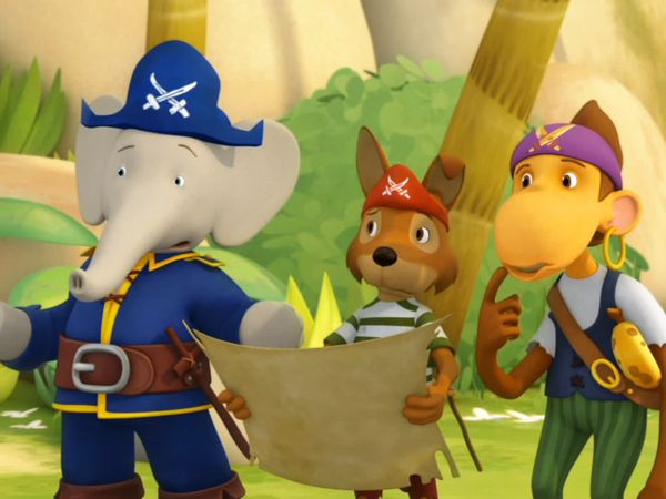Babar y Las Aventuras de Badou - Rescatadores, ya, ya, ya / El Gran Tesoro de Trompanegra