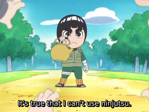 Naruto Spin-Off: Rock Lee & His Ninja Pals - Rock Lee is a Ninja Who Can't Use Ninjutsu / Rock Lee's Rival is Naruto