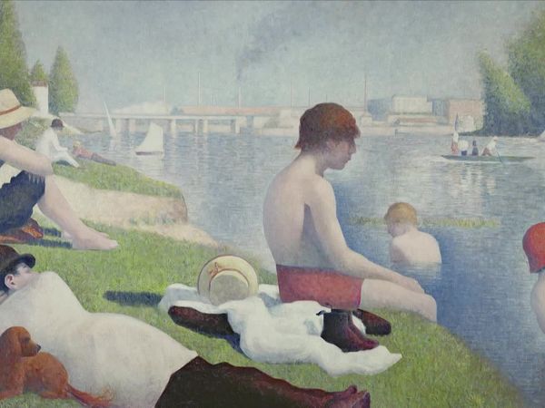 Los Secretos de las Grandes Pinturas - Un baño en Asnieres (1884) de Georges Seurat