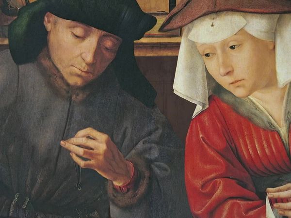 Los Secretos de las Grandes Pinturas - El cambista y su mujer (1514) de Quentin Massy