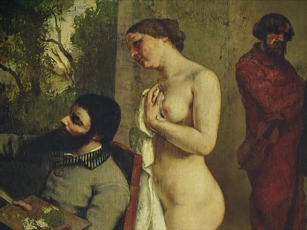 Los Secretos de las Grandes Pinturas - El taller del pintor (1855) por Gustave Courbet