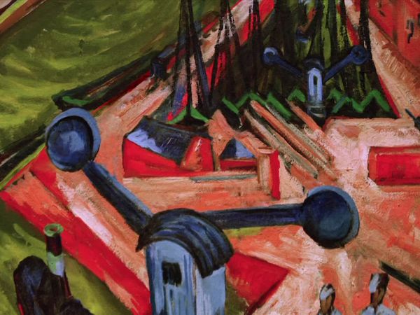 Los Secretos de las Grandes Pinturas - Frankfurt el Puerto del Oeste (1916) por Ludwig Kirchner