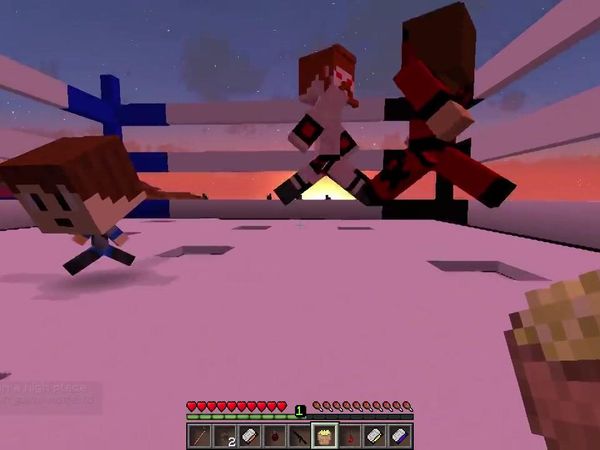 Little Lizard Gaming Minecraft Videos - The Neighbor Hosts Wrestlemania!