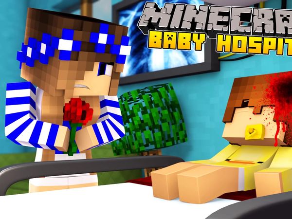 Little Carly Plays Minecraft - Baby Hospital - Baby Duck Gets Sick!