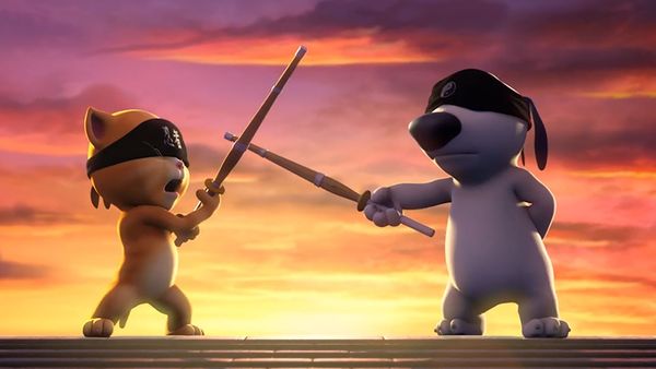Talking Tom e Amigos - Ninja com Mochila a Jato