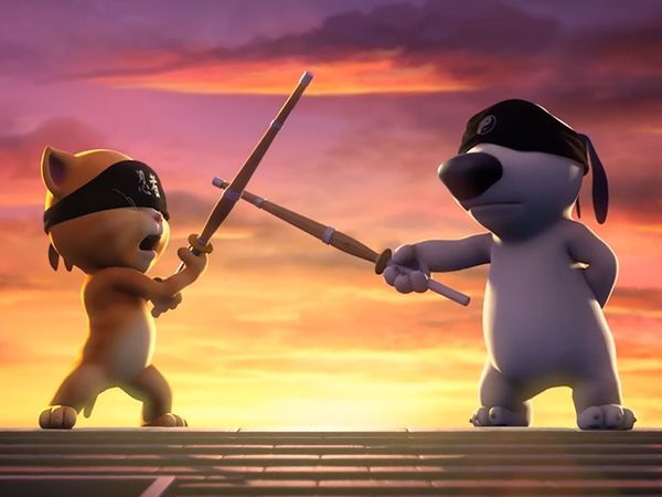 Talking Tom e Amigos - Ninja com Mochila a Jato
