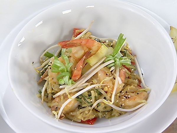 Sazón para el Mundo - Tallarines con Gambas al Estilo Malayo