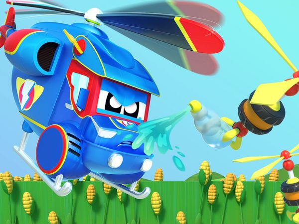 Super Truck - Super helicóptero vs Máquinas / Escavadeira está Presa / O Barco está preso / O Crocodilo Malvado