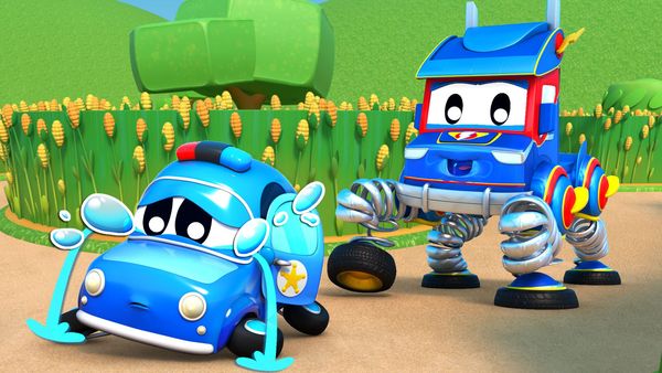 Super Truck - Criança Perdida / Apostando corrida com o carro crocodilo / Pequeno Carro Super Herói / Caminhão de transporte salva seu amigo