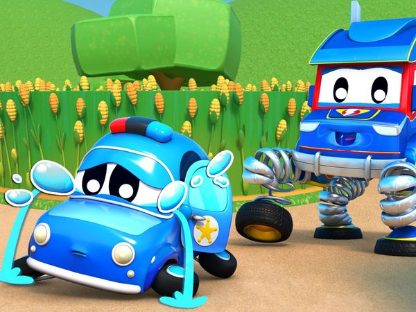 Super Truck - Criança Perdida / Apostando corrida com o carro crocodilo / Pequeno Carro Super Herói / Caminhão de transporte salva seu amigo