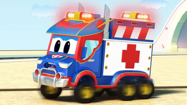 Super Truck - Primavera: Carro de acampamento e ambulância / A corrida dos caminhões de lixo / Caminhão com molas salva a criança / A limpeza do canal