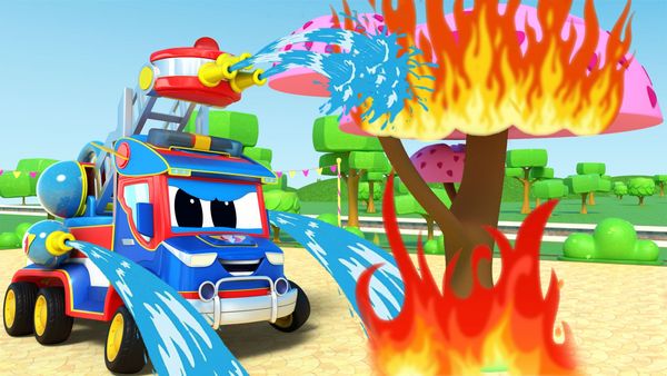 Super Truck - A chama da flor de cerejeira / Caminhão de bombeiros / Super trem e a tempestade de laser / As panquecas voadoras
