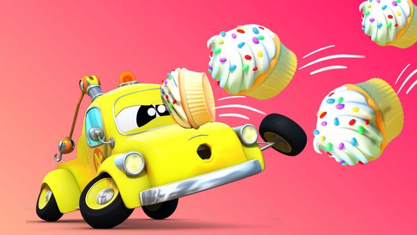Car City Super: Tom The Tow Truck - Aniversário do trator / Carro de acampamento em perigo / O trator e o carro de corridas colados / Poção do amor do Tom the Tow Truck