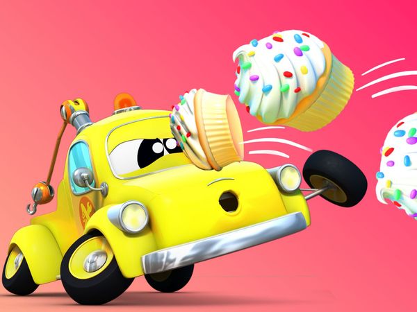 Car City Super: Tom The Tow Truck - Aniversário do trator / Carro de acampamento em perigo / O trator e o carro de corridas colados / Poção do amor do Tom the Tow Truck