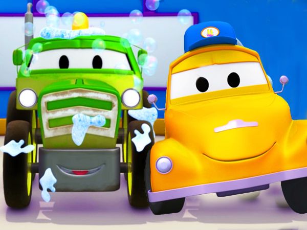 Tom's Car Wash - O Trator / MaTiny Town, o Carro de Polícia / O Caminhão de Bombeiro / Jerry, o Carro de Corrida Vermelho