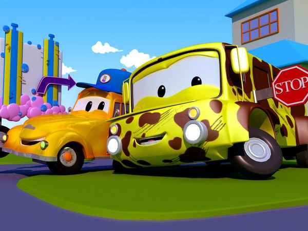 Tom's Car Wash - Lily, o ônibus / Jeremy, o táxi / Chuck, o guindaste hidráulico / Carl Super Trucko, o pizzaiolo