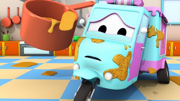 Tom's Car Wash - Carrie o carro de doce / Pequeno Steve / Carl Super Truck, o Super Caminhão / Suzy, o pequeno carro rosa