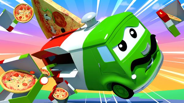 Tom the Tow Truck - Carl Super Trucko, o pizzaiolo / Sam dirige distraído / Marley, o caminhão monstro / Pequeno Charlie e pequeno Jeremy ficam enrolados na corda