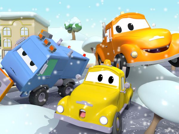 Tom the Tow Truck - Sam, o limpa neve, cai de sono / Tyler fica ferido no show anual de dublês / Dia dos Pais / O Arado do Sam