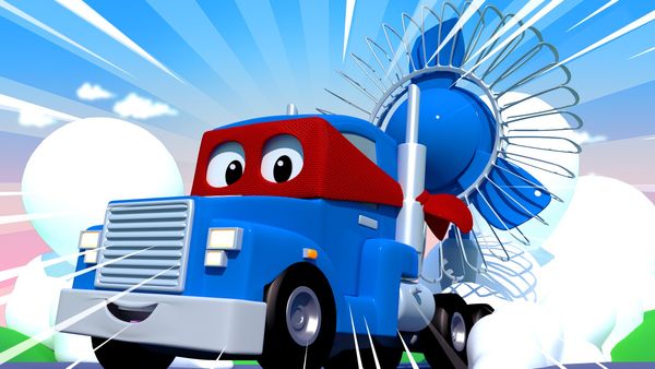 Carl Super Truck - O caminhão gerador de vento / O guindaste magnético / O caminhão avião / O caminhão correio