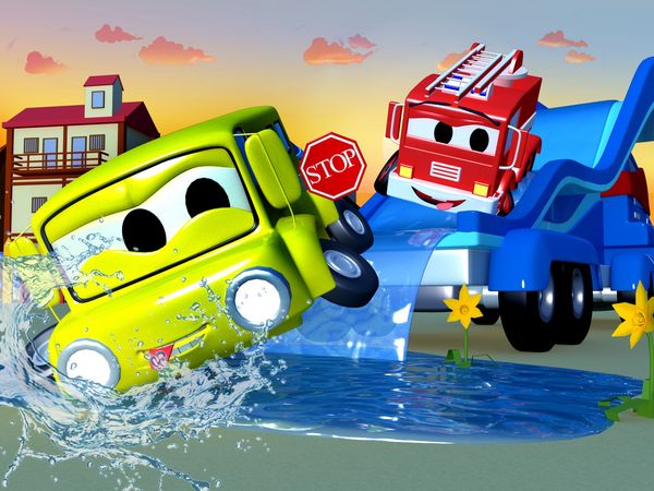 Carl Super Truck - O caminhão toboágua / O caminhão ambulância / O caminhão bicicleta / O aerobarco
