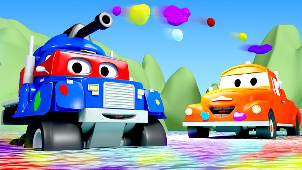 Carl Super Truck - O caminhão guindaste magnético / A broca grande / O caminhão ventilador / O submarino