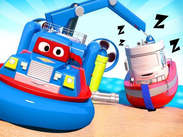 Carl Super Truck - O avião de bombeiro / O caminhão de bombeiro / O caminhão de chocolate quente / O caminhão tubarão