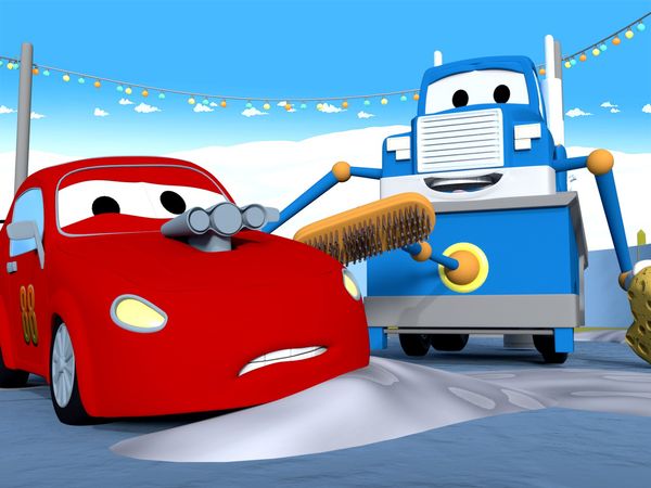 Carl Super Truck - O caminhão nivelador de gelo / O caminhão moto / O caminhão de corrida / Super caminhão de reboque