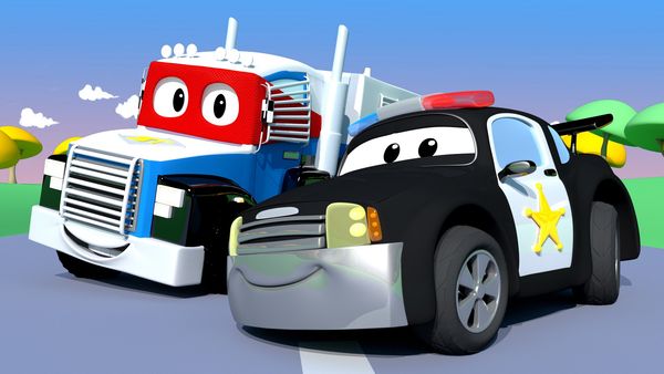 Carl Super Truck - O caminhão polícia / A empilhadeira / O caminhão de mineração / O caminhão ambulância