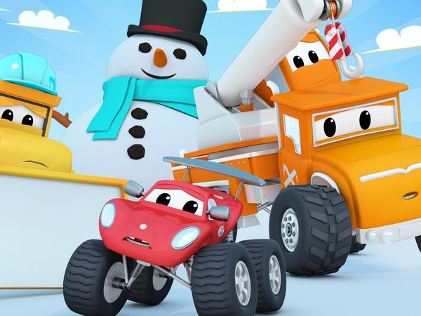 Monster Town - Boneco de neve e carro congelando / Inverno: resgate de snowboard / Miranda a ambulância cai no rio / Corrida na praia