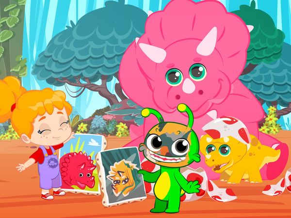 Groovy el Marciano - Aprendiendo a dibujar dinosaurios con Groovy y Phoebe