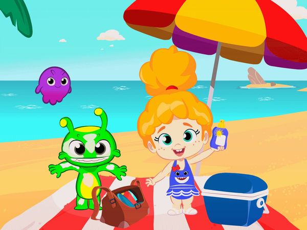 Groovy el Marciano - Aprendiendo y disfrutando en la playa con Groovy y Phoebe