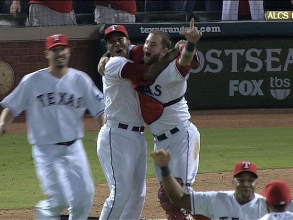 Great Games - 10/15/11: 9-run 3rd propels Rangers to ALCS Game 6 win