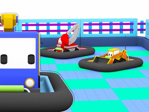 Tiny Trucks - Carros de choque / passeio pendular / escorregador gigante / veículo lunar