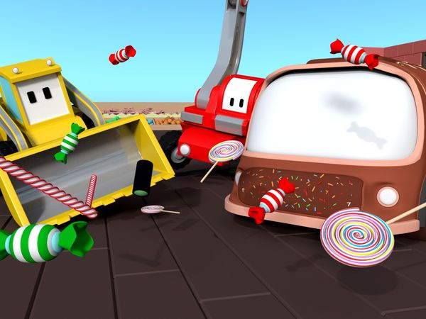 Tiny Trucks - Confeitaria / Lava-carros / Piscina / Balanço gigante
