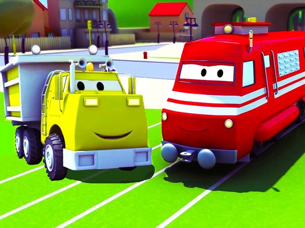 Troy the Train - Edgar escava areia para sua caçamba / Amber salva a vida da Katy / Ben move palha para o trailer / Christopher faz cimento