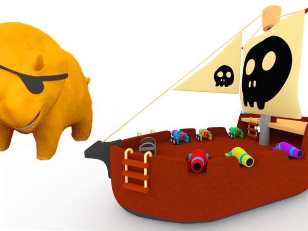 Dino the Dinosaur - Dino e o navio pirata / Aprenda as formas e a montanha-russa / Aprenda os números e o relógio / Dino e o banho de espuma