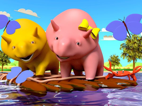 Dino the Dinosaur - Rafting en el Estanque /Jack-O de Calabaza