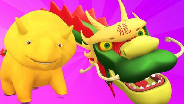 Dino the Dinosaur - Dino aprende a estar agradecidos por las cosas / Aprendiendo sobre el arco iris de colores