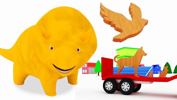 Dino the Dinosaur - Aprender los nombres de animales con cubos / Mochila para Kinder