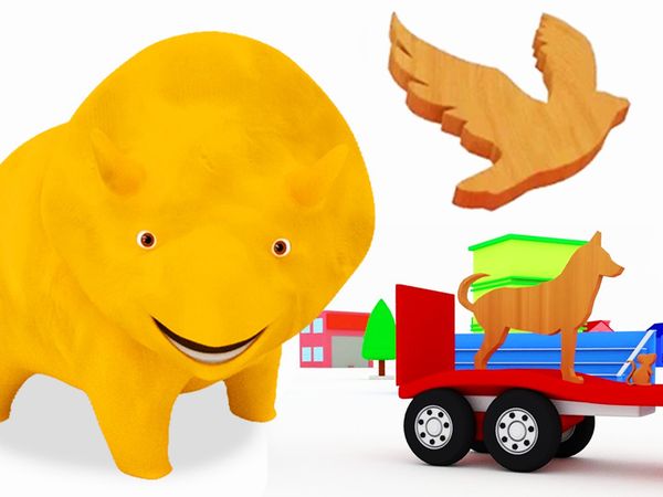 Dino the Dinosaur - Aprender los nombres de animales con cubos / Mochila para Kinder